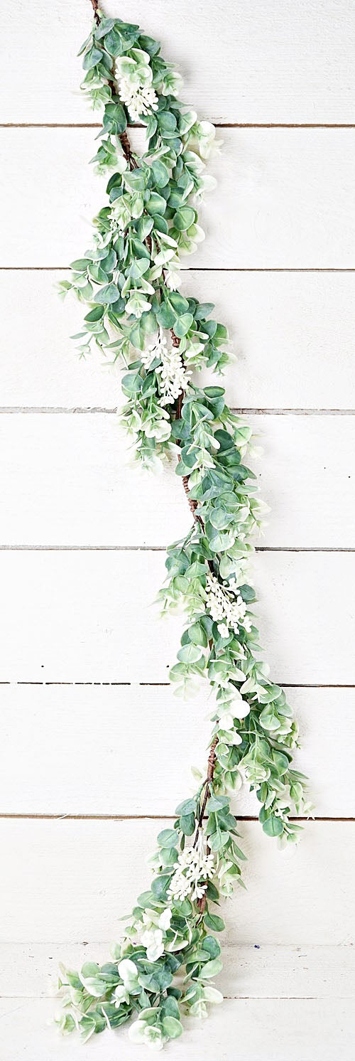 4ft Garland - Seeded Baby Eucalyptus