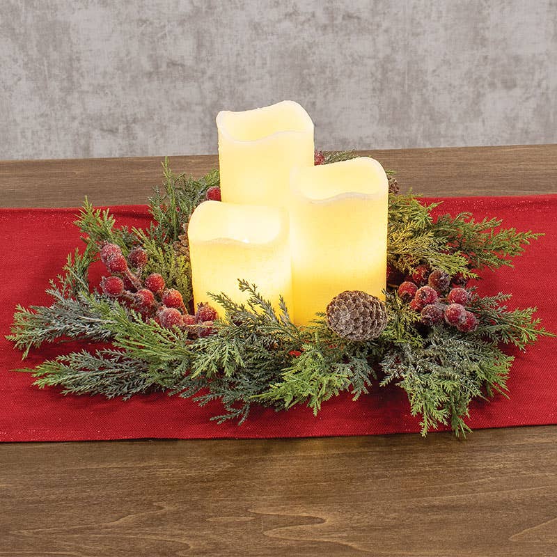 Sugar Berry & Cedar Candle Ring - 6.5"
