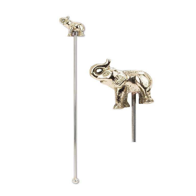 Gold Elephant Swizzle Sticks