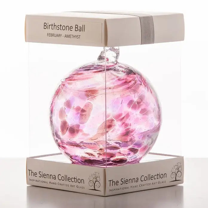 10cm Birthstone Ball - February