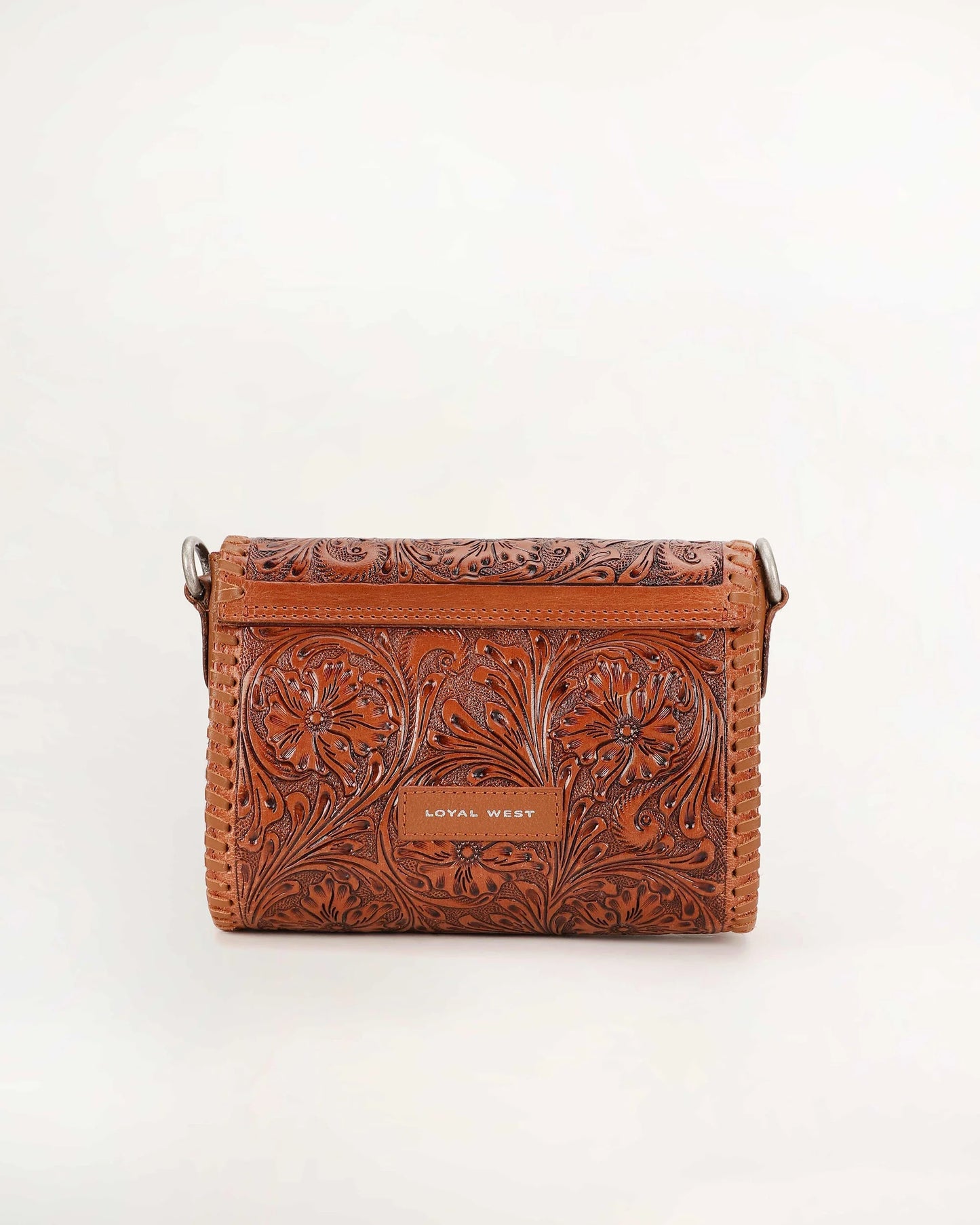Loyal West - Daisy Mini Bag - Brown Hand-tooled Leather & Calfskin