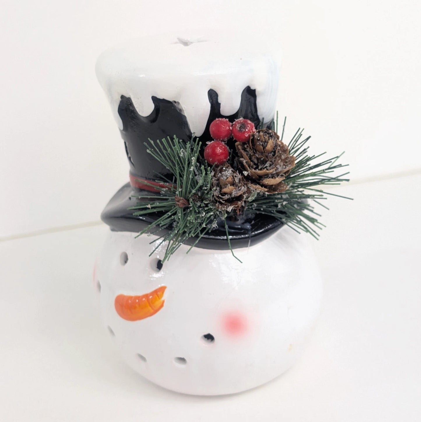 LED Ceramic Snowman Head