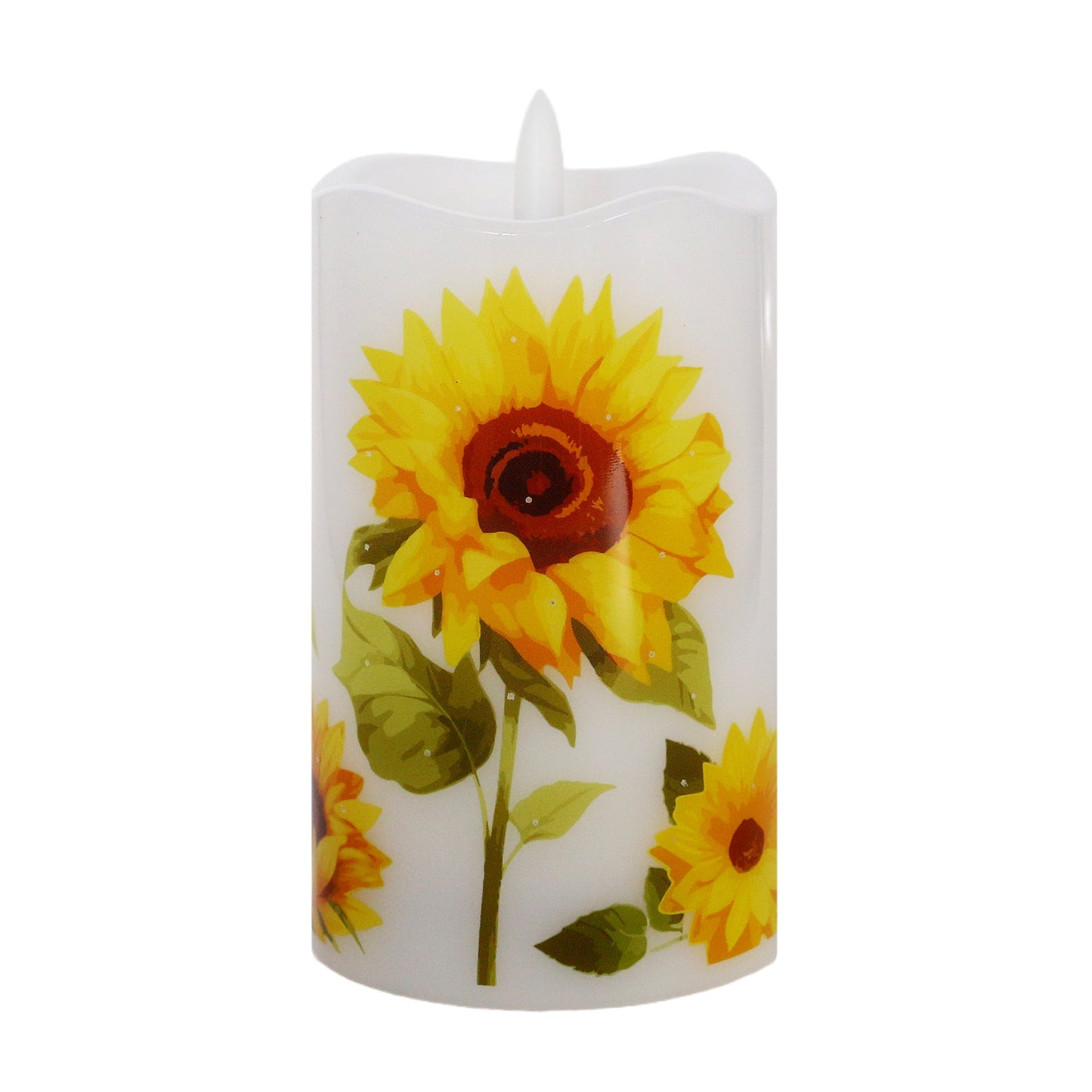 5in Fiber Optic Candle-Sunflower
