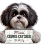 Shih Tzu Black & White Chip Clip