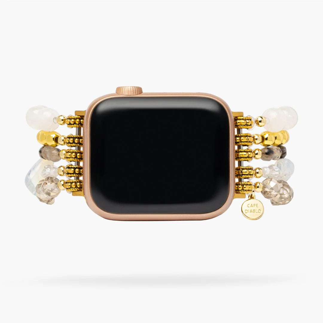 Sterling Glamour Stretch Apple Watch Strap-Large