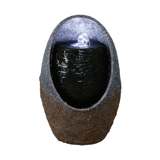 Bubbling Tabletop Fountain with Cool White Led Lights