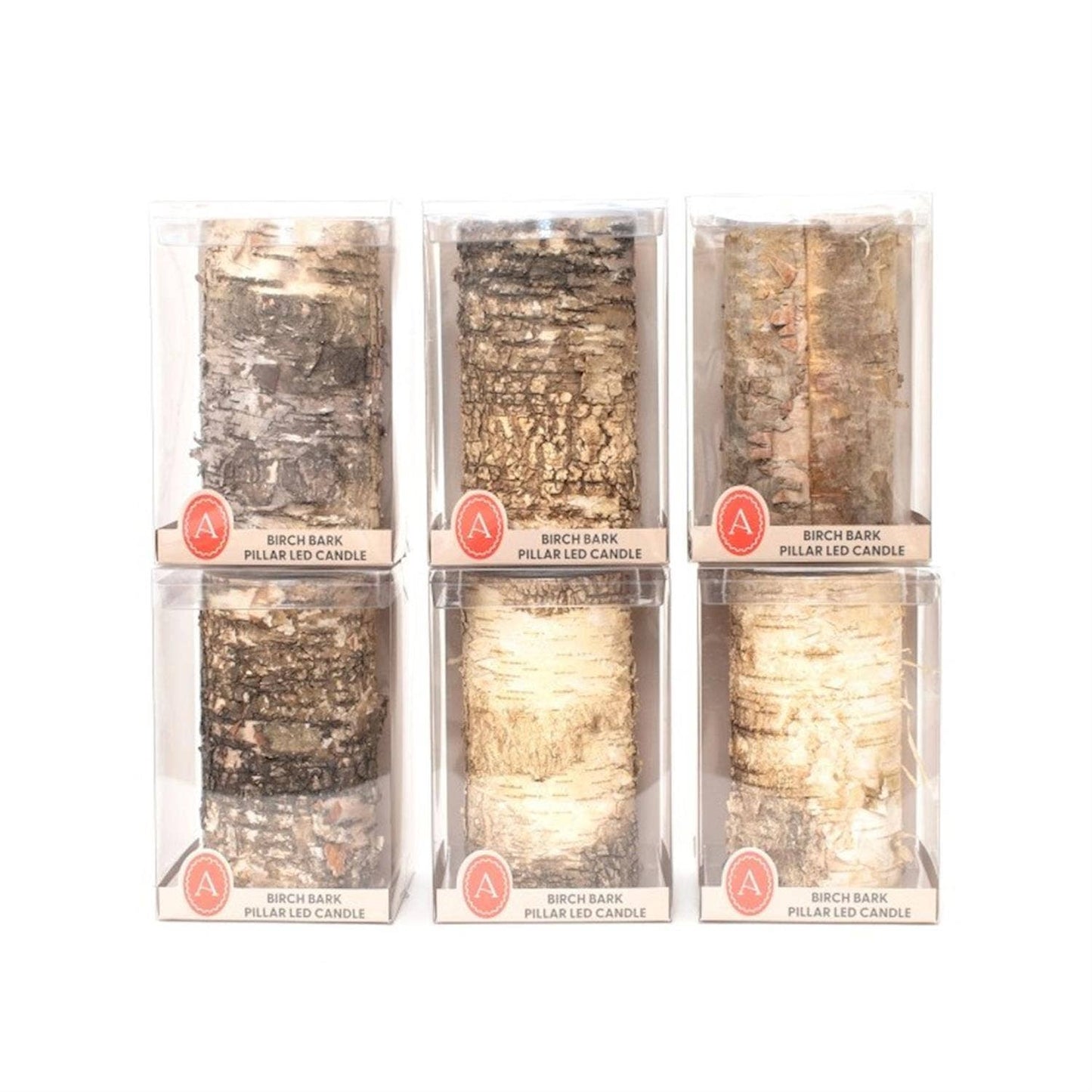 Faux Birch Bark LED Candle