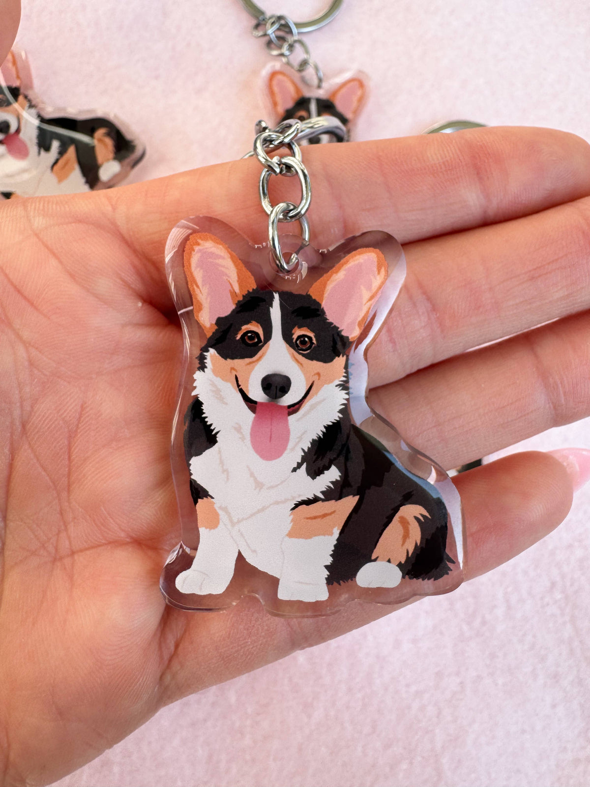 Corgi (tri-color) Keychain