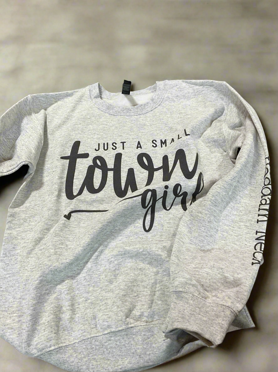 Just A Small Town Girl Sweatshirt Haddam Neck - Grey L