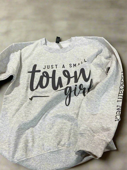Just A Small Town Girl Sweatshirt Haddam Neck - Grey L