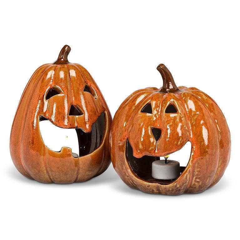 Jack O'Lantern Candle Holder: Tall