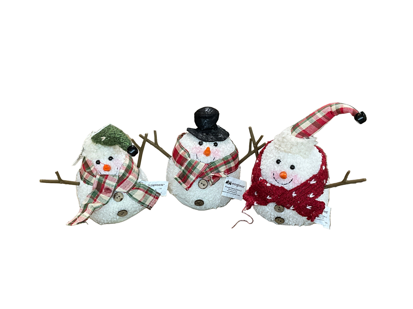 Fabric Snowman Ornament