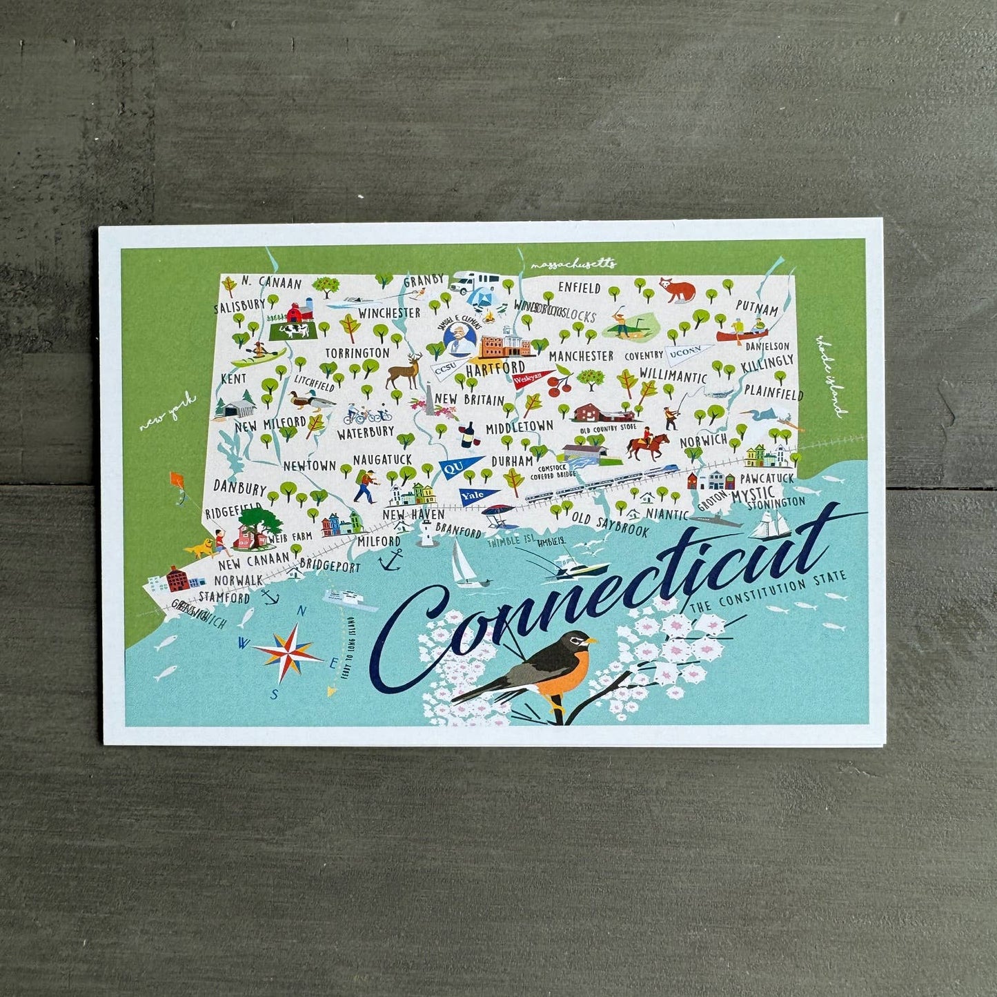 Connecticut 4" x 6" Postcard