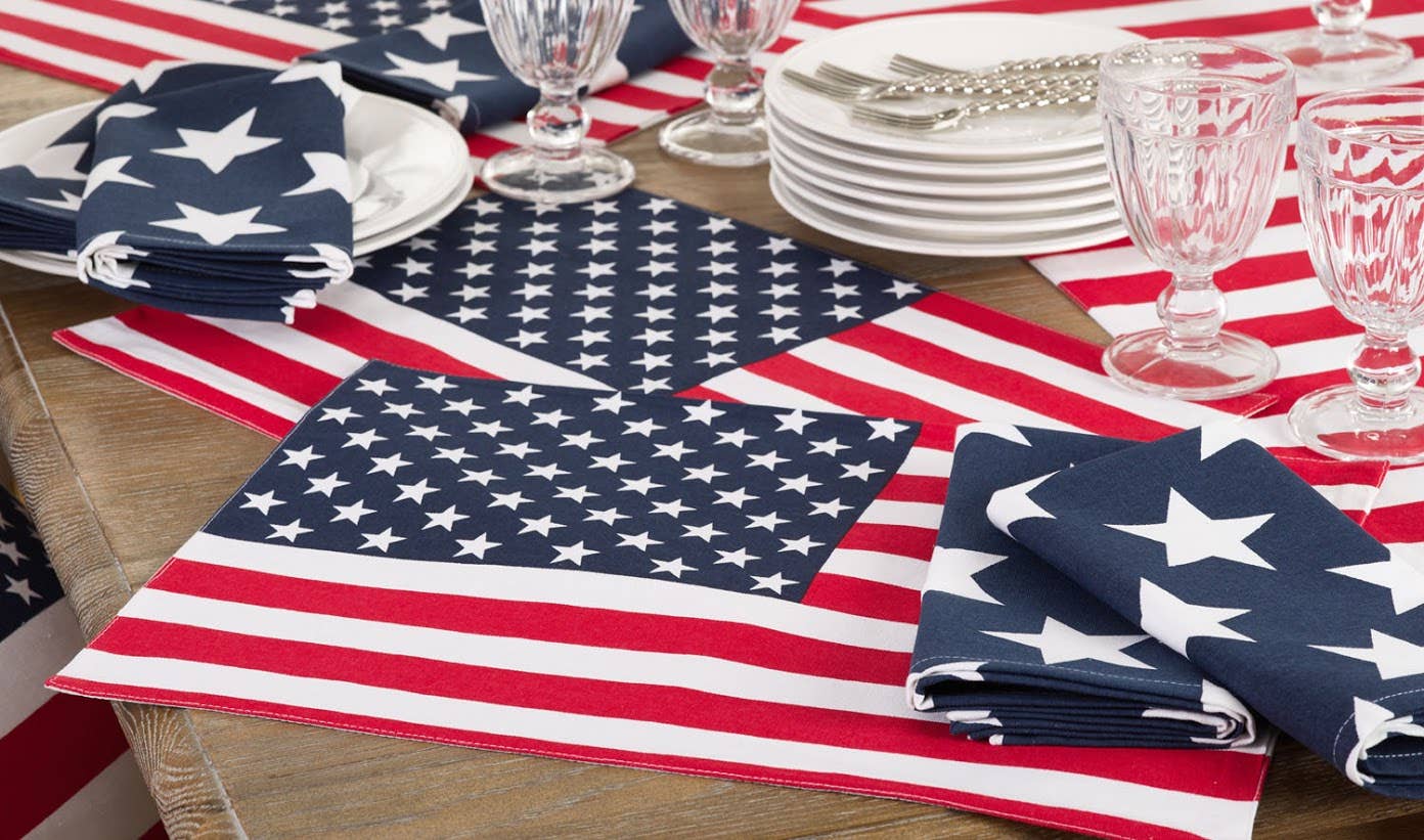 American Flag Cotton Festive14"X20" Placemat
