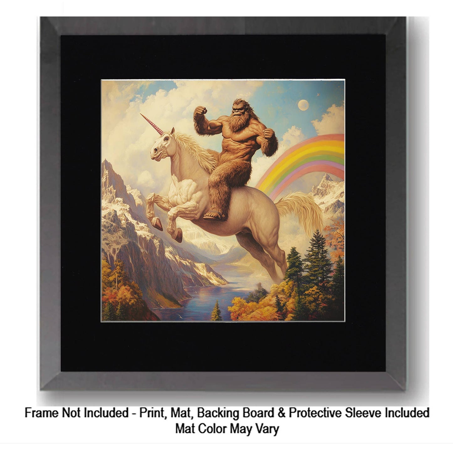 Bigfoot Giving Directions - Art Prints – 8″x10″ Artwork in 11″x14″ Mat
