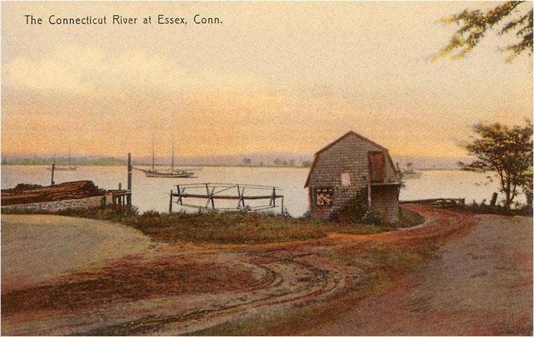 Postcard CT-178 Connecticut River at Essex