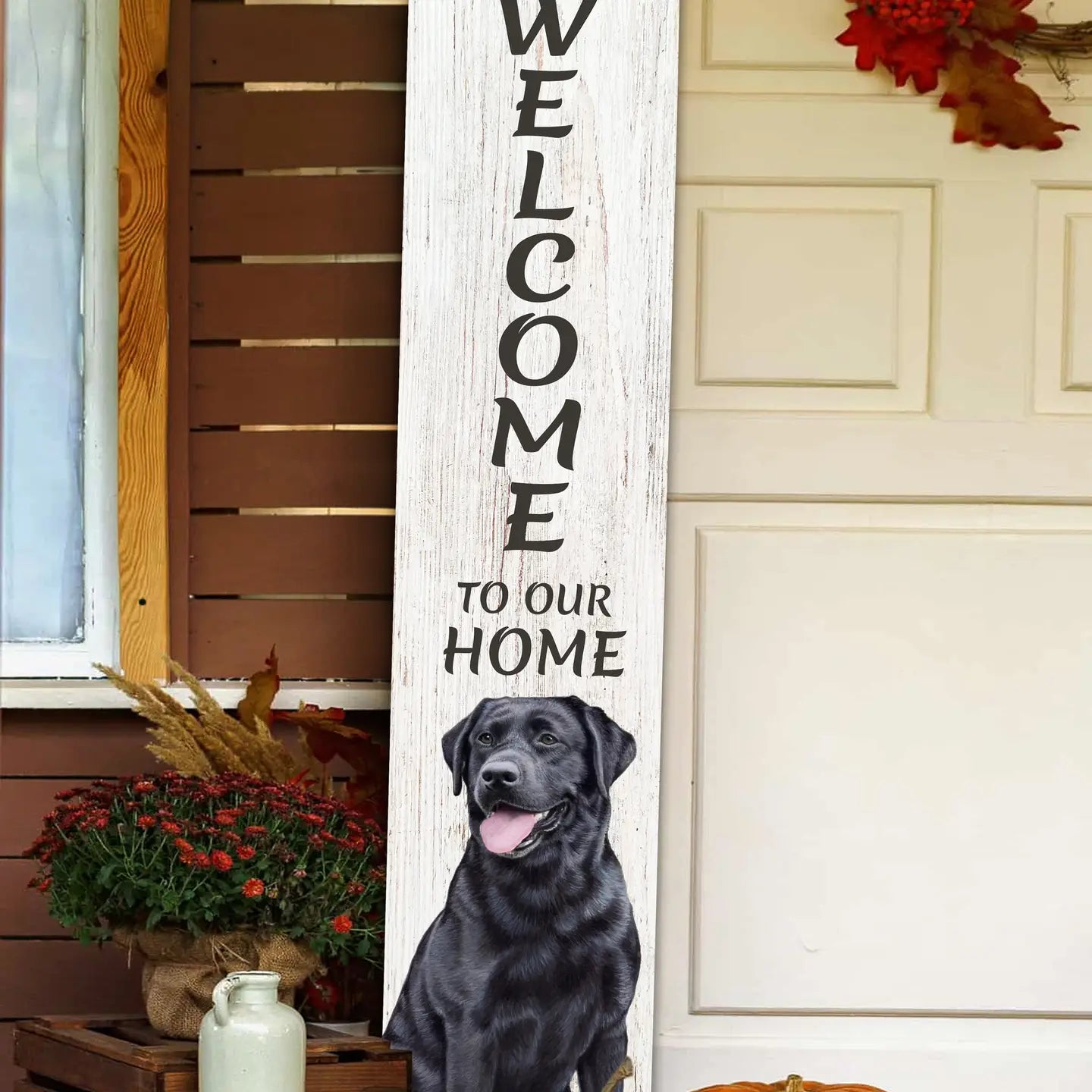 Black Lab Welcome Sign