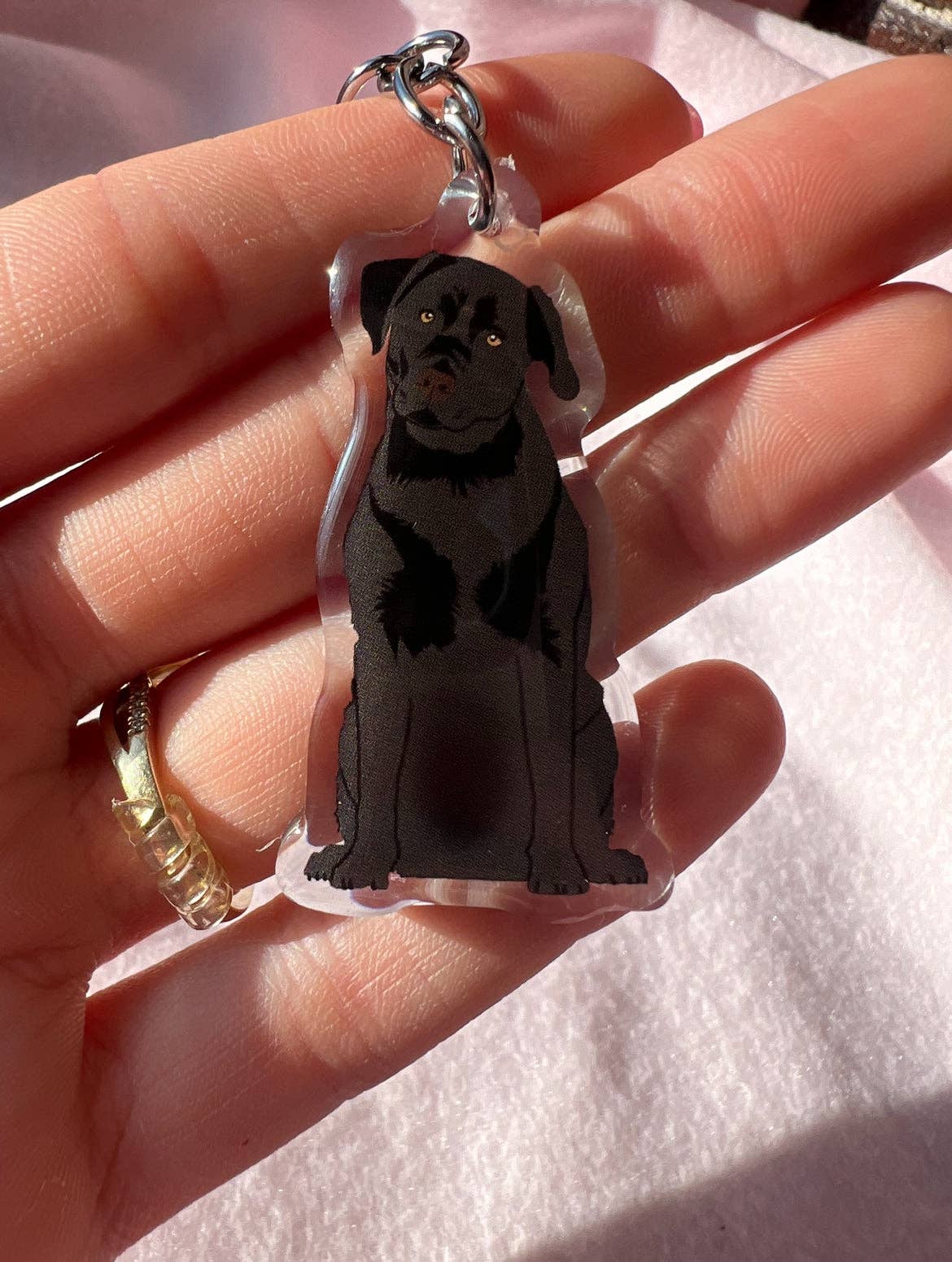 Labrador Retriever (black lab) Keychain