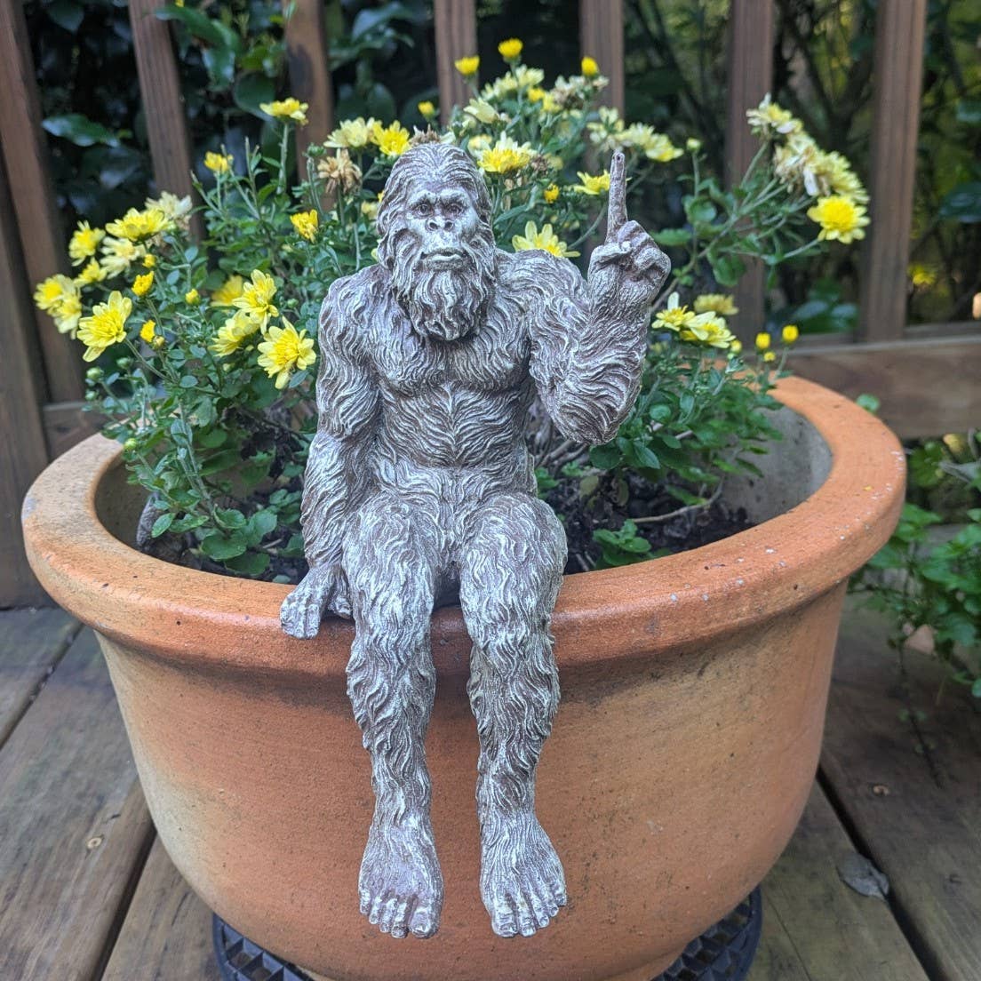 'You are #1' Bigfoot Sasquatch Statue 10 inch H Shelf Sitter: Stonewash
