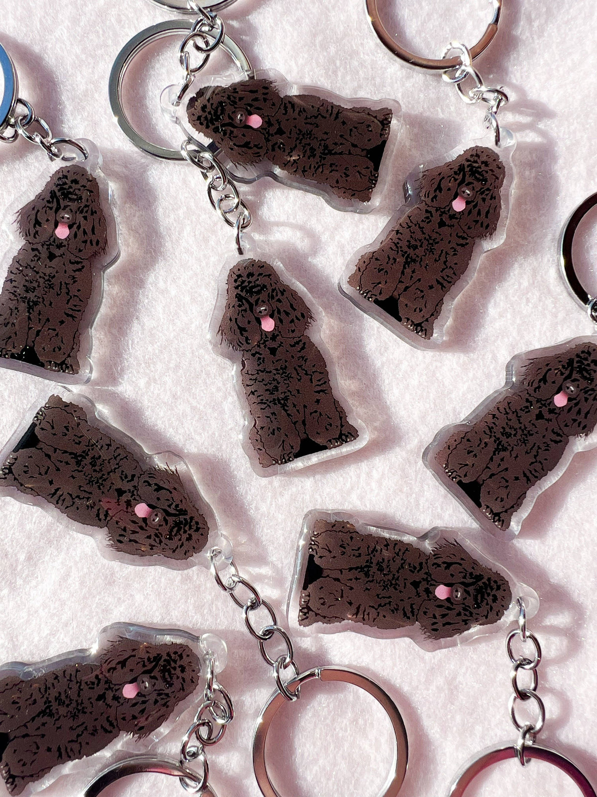 Poodle (black) Keychain