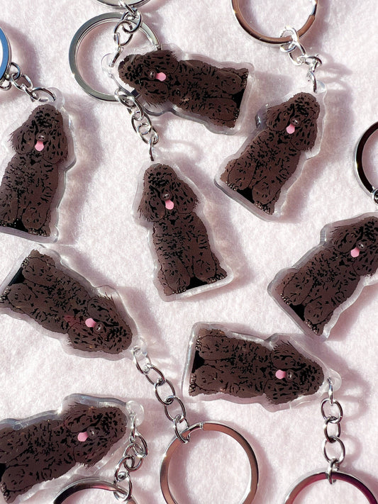 Poodle (black) Keychain