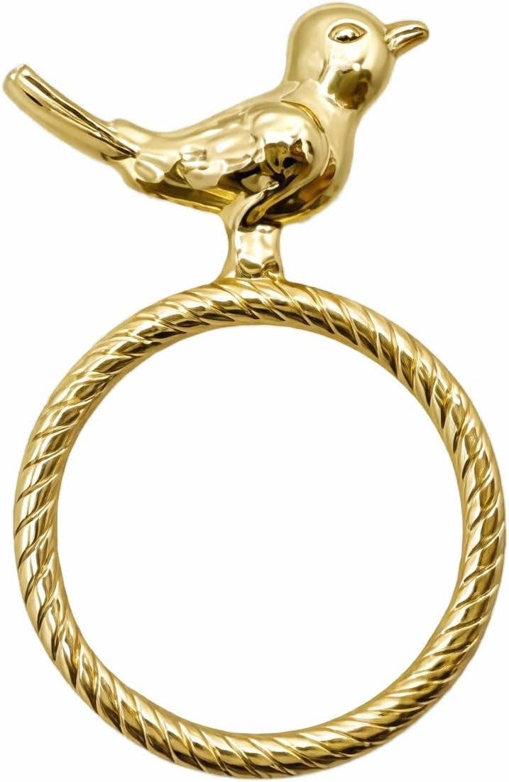 Bird Metal Napkin Ring: Gold (Set of 4)