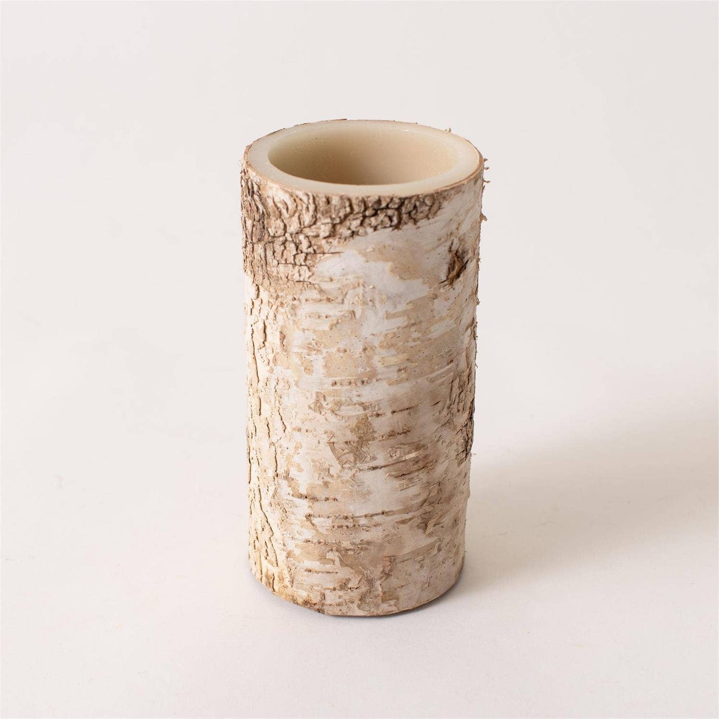 Faux Birch Bark LED Candle