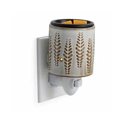 Pluggable Fragrance Warmer Flip Dish Wheat Ivory