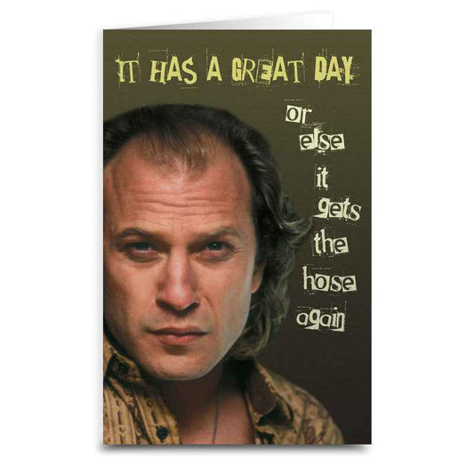 Silence of the Lambs "Gets the Hose" Greeting Card: Card and Envelope Only