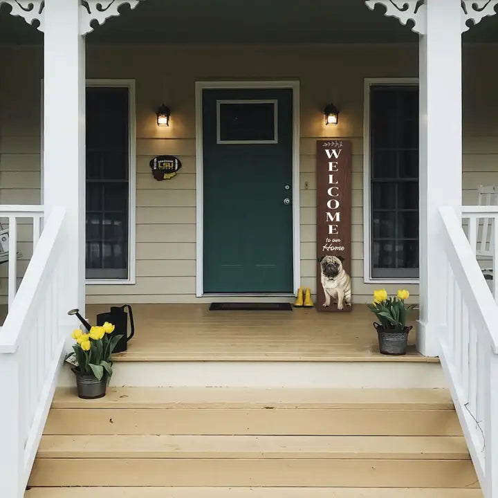 Pug Welcome Sign