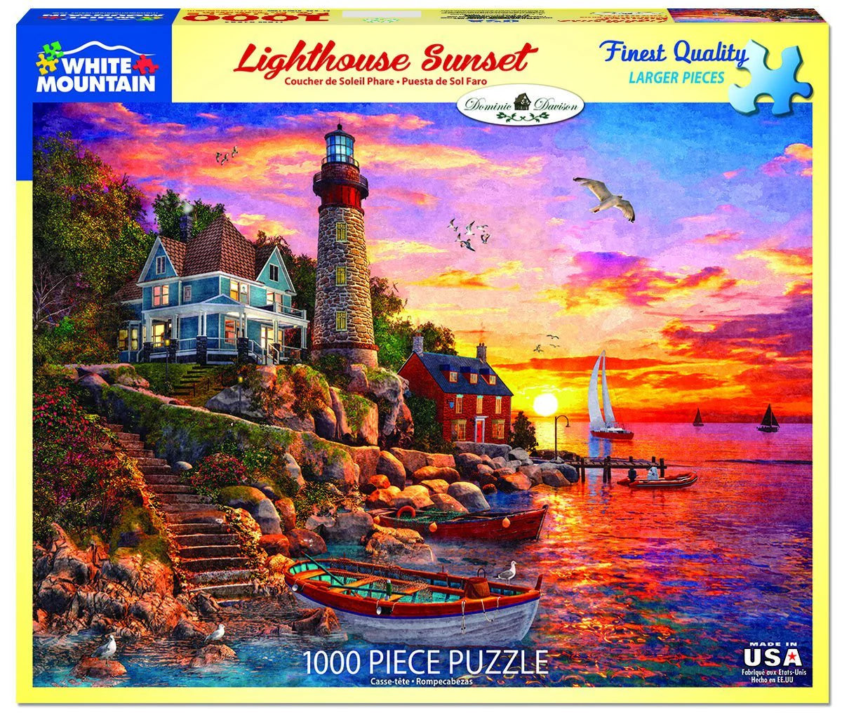 Lighthouse Sunset - 1000 Piece Jigsaw Puzzle