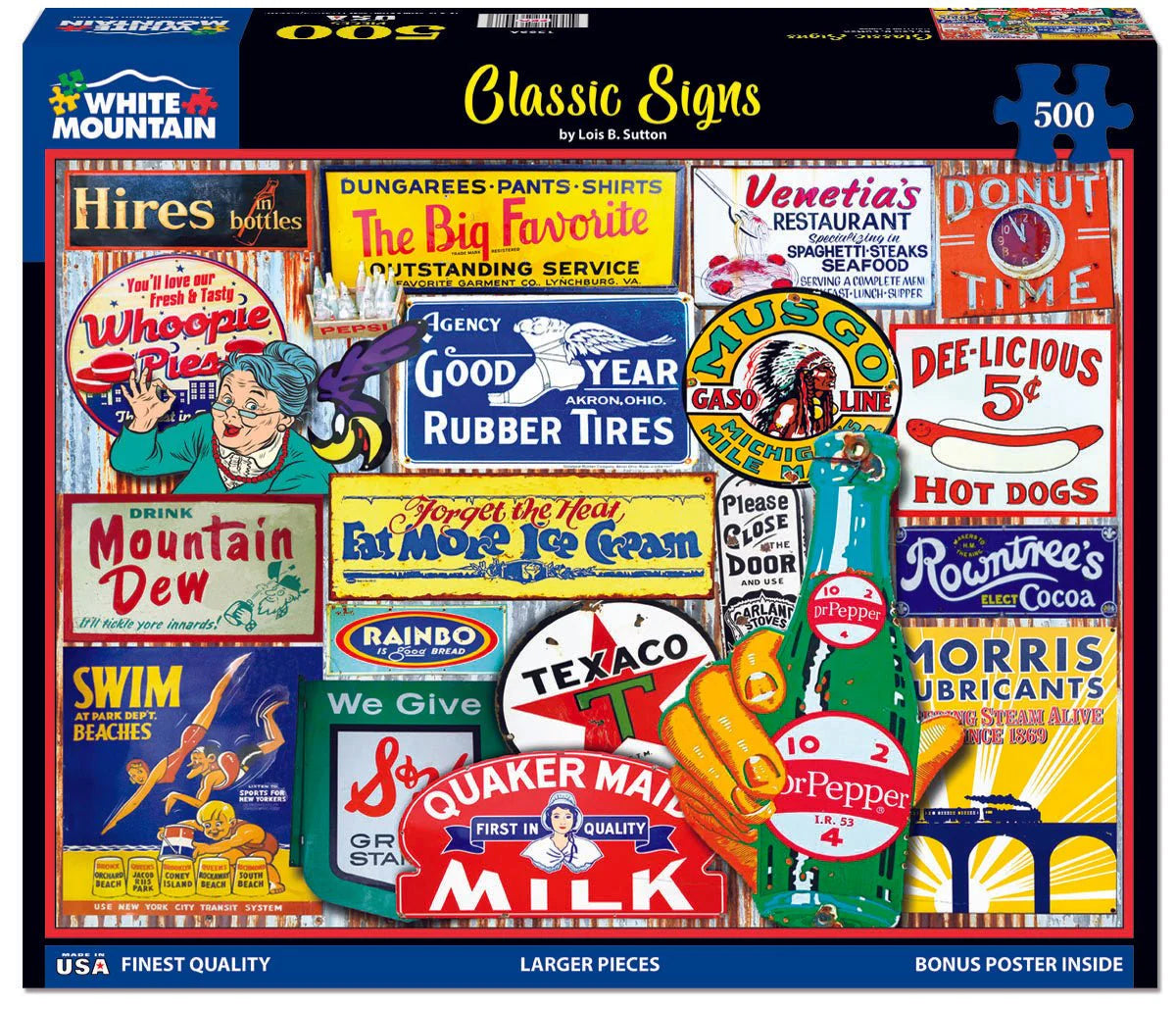 Classic Signs - 500 Piece Jigsaw Puzzle