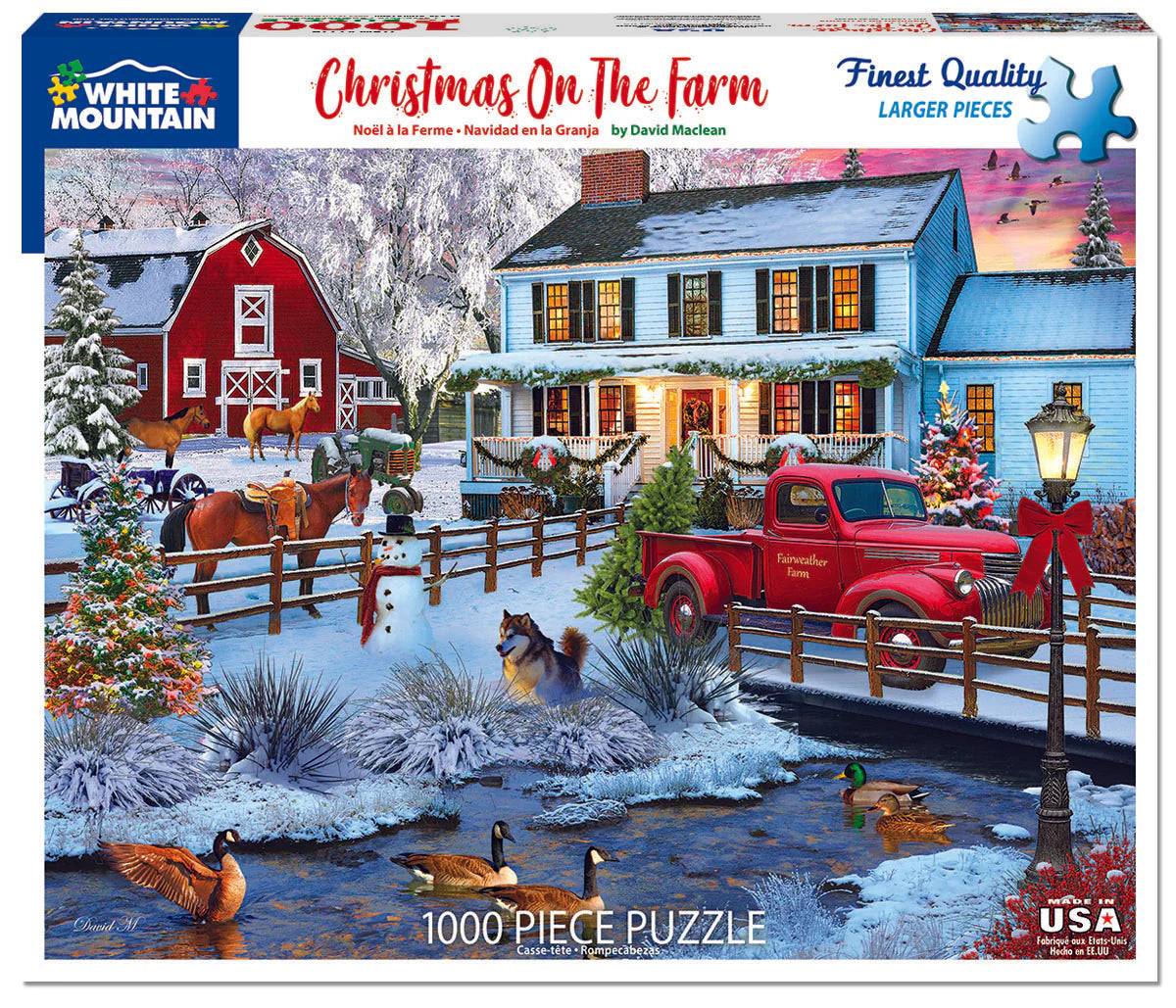 Christmas on the Farm - 1000 Piece Jigsaw Puzzle