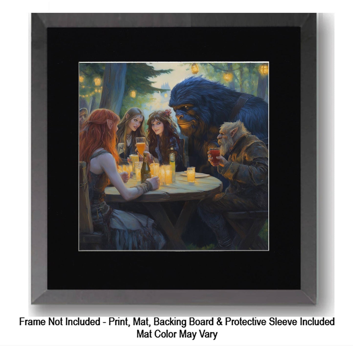 Bigfoot Giving Directions - Art Prints – 8″x10″ Artwork in 11″x14″ Mat