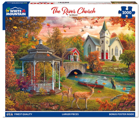 The River Church - 1000 Piece Jigsaw Puzzle