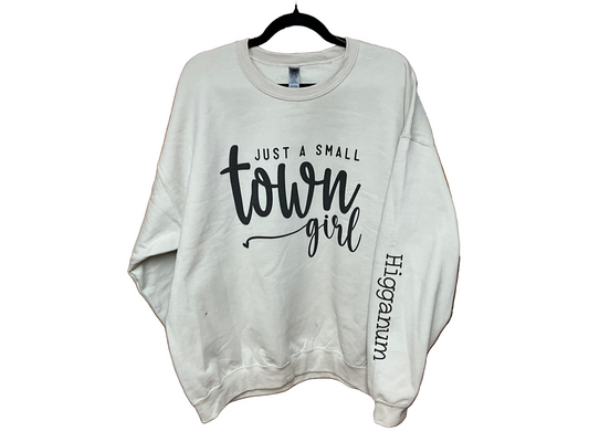Just A Small Town Girl Sweatshirt Higganum - Cream XL