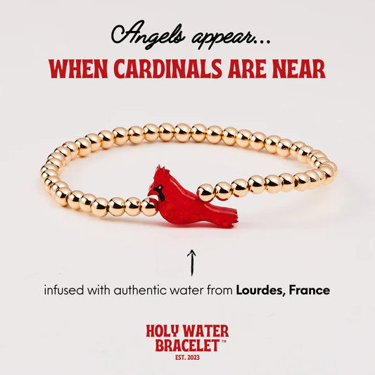 Holy Water Red Cardinal Bracelet - Gold