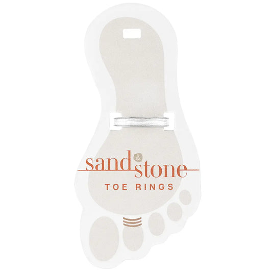 Silver White Sparkle Sand & Stone Toe Ring