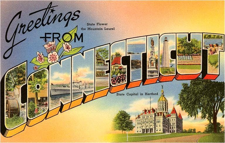 Magnet CT-32 Greetings from Connecticut