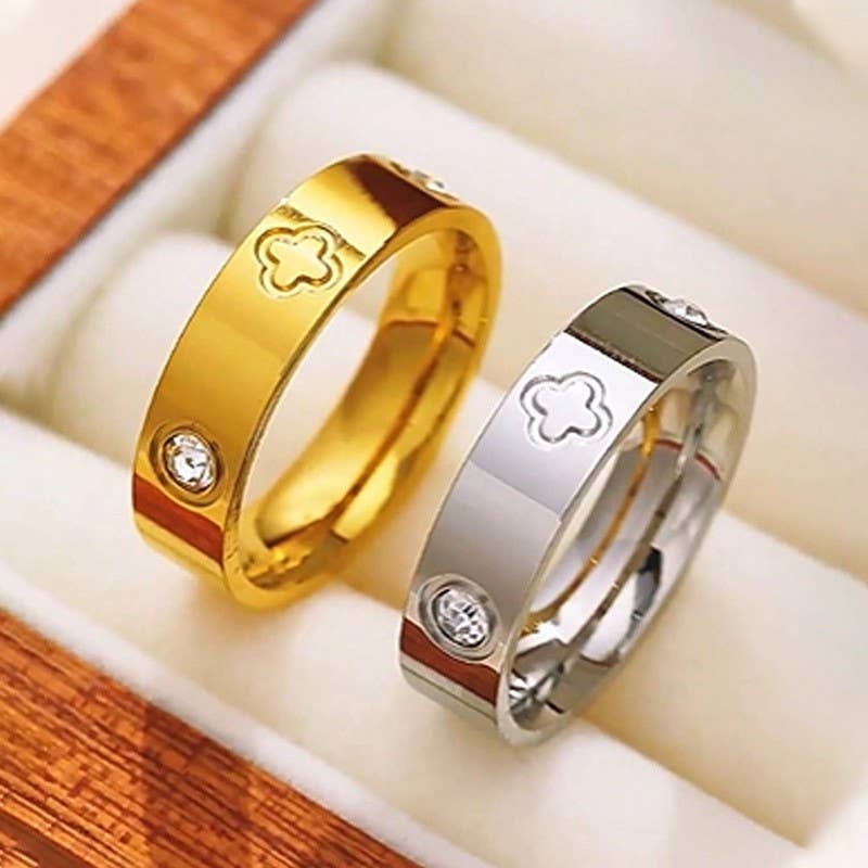 18K STAINLESS STEEL TARNISH FREE BAND RING | 40R140: Silver