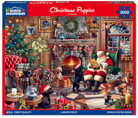Christmas Puppies - 1000 Piece Puzzle