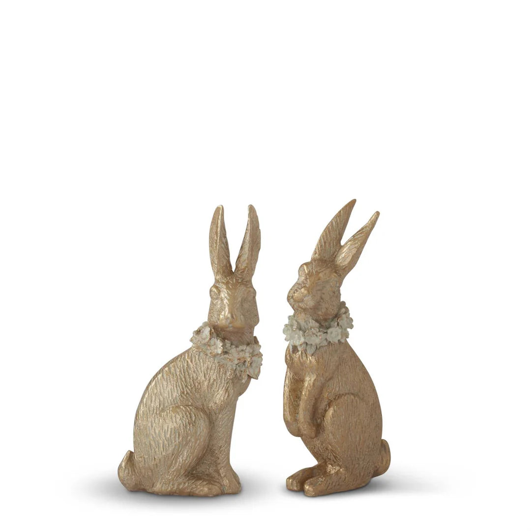 Gold Resin Easter Bunny