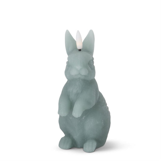 6.5 Inch Green LED Bunny Candle w/Timer