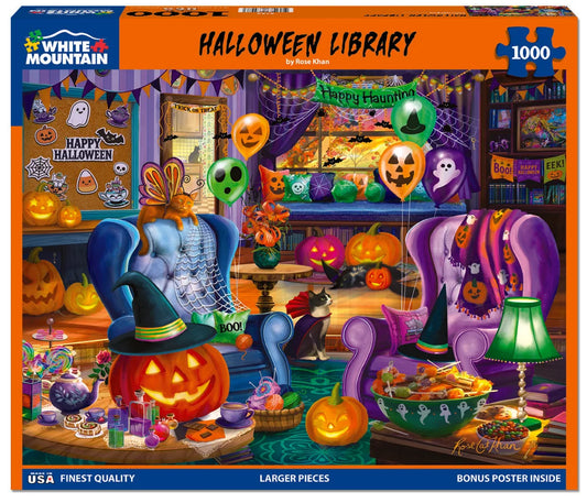 Halloween Library - 1000 Piece Jigsaw Puzzle