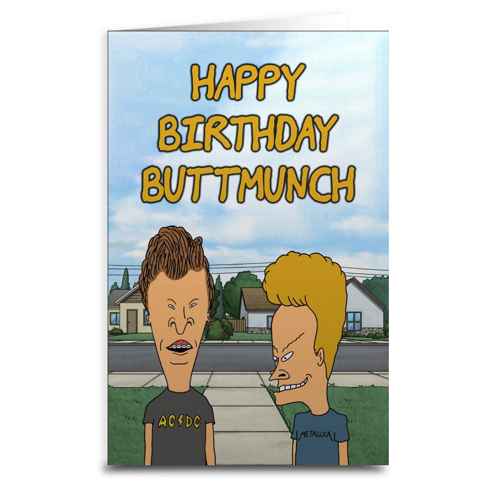 Beavis and Butt-Head Birthday Greeting Card: Card and Envelope Only