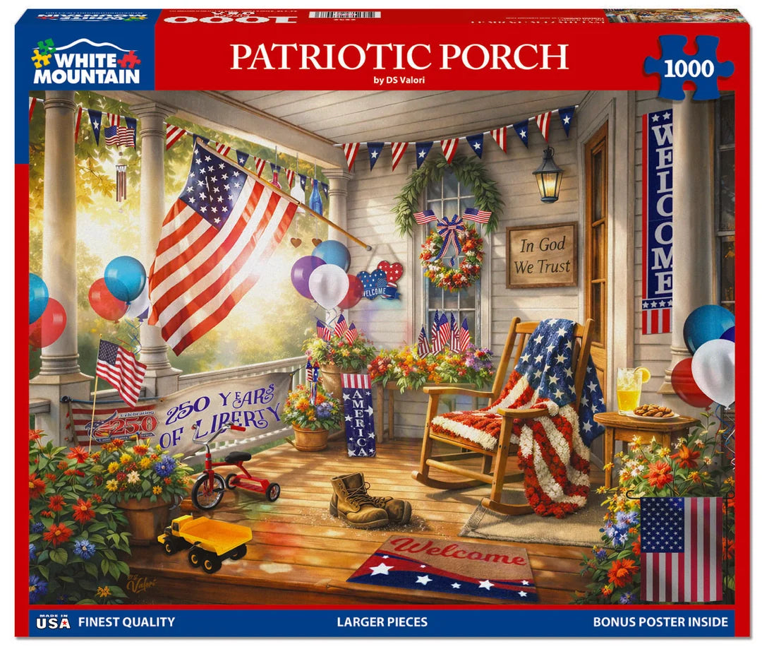 Patriotic Porch - 1000 Piece Jigsaw Puzzle