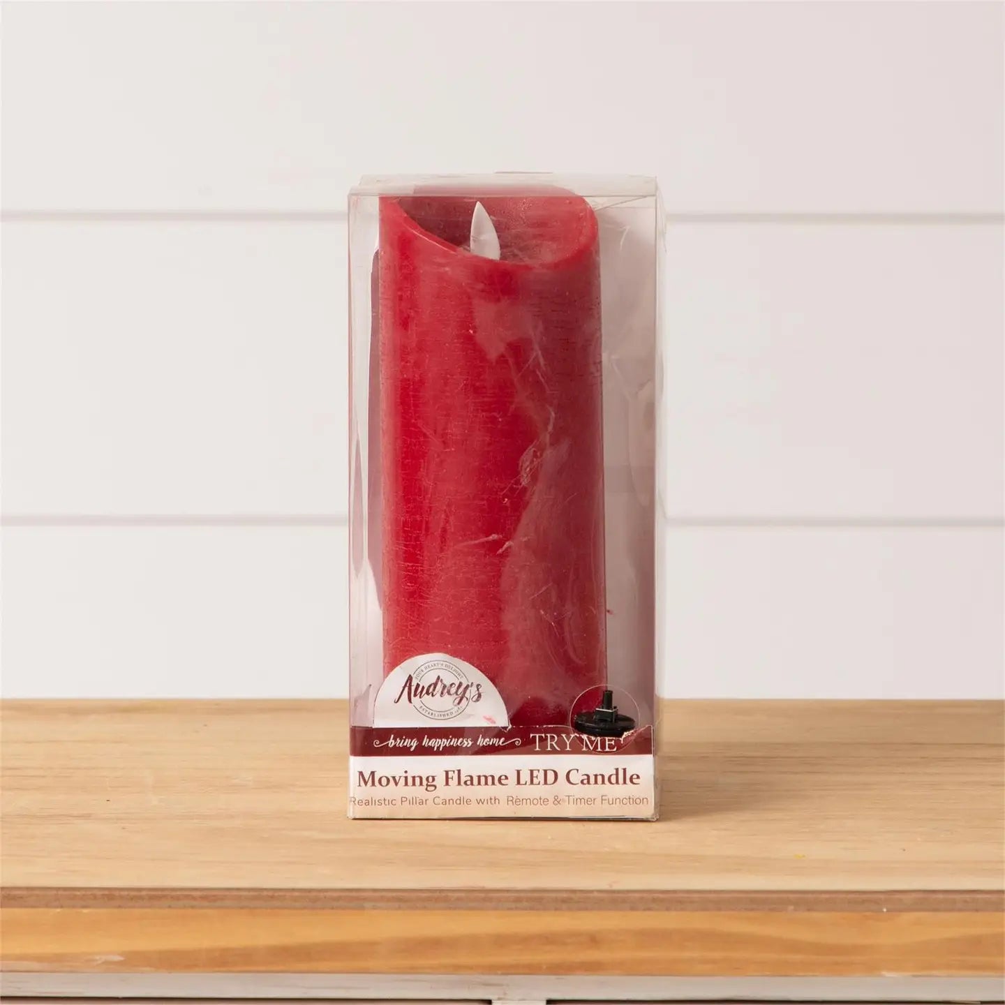 Candle - LED Red Flickering Pillar Large
