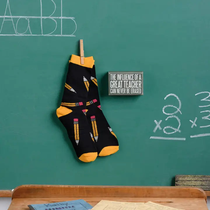 Influence of A Great Teacher Box Sign and Sock Set