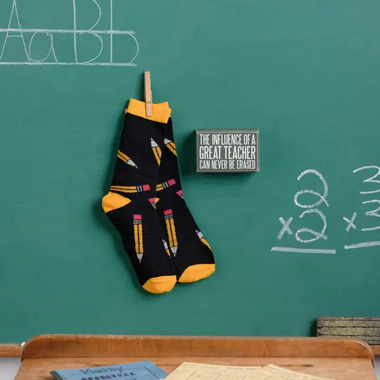 Influence of A Great Teacher Box Sign and Sock Set