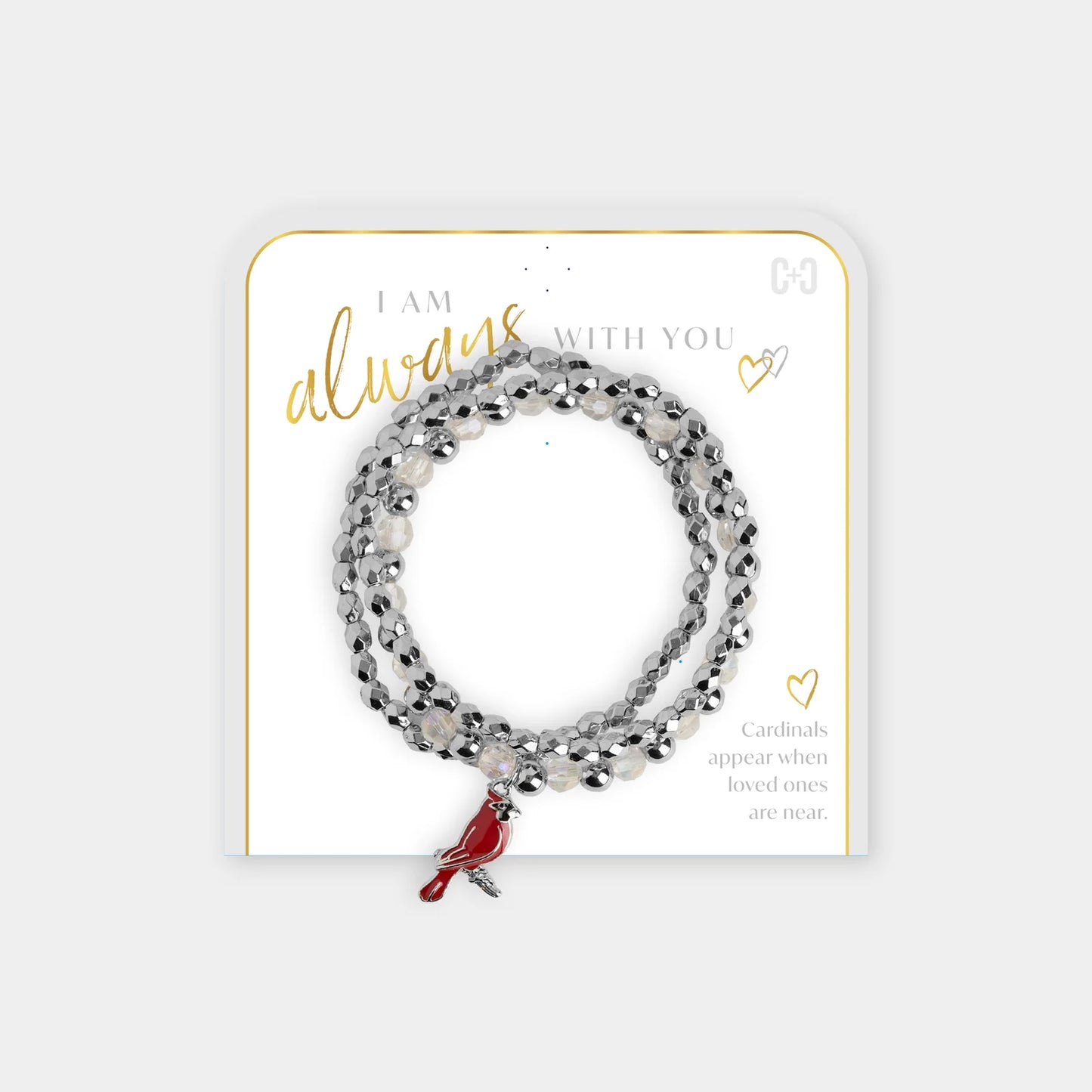 I Am Always With You Bead Bracelet - Silver
